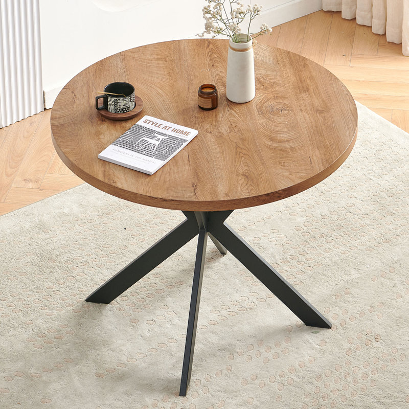 Round Metal Base Dining Table