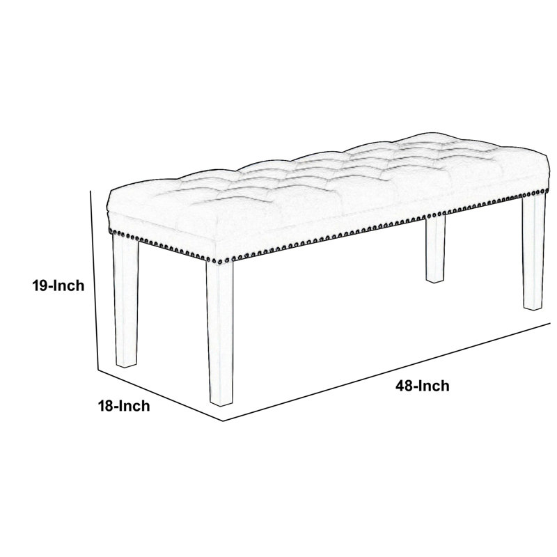 Banc rembourré Jesara, Argent