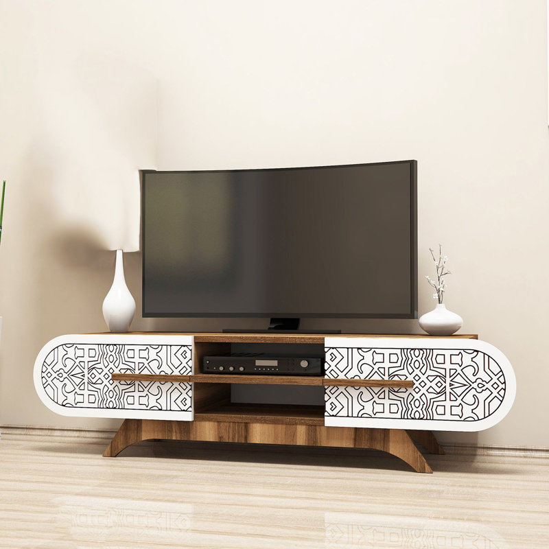 Keikei Unfinished TV Stand, White