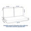 Ensemble de coussins de causeuse d'extérieur 48 po bleu marine - Coussins de remplacement pour siège profond et imperméables avec attaches-126172321