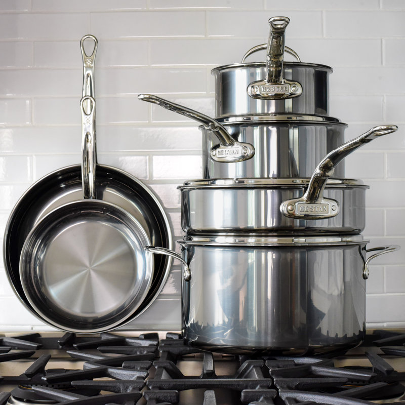 Hestan NanoBond 10-Piece Stainless Steel Cookware Set