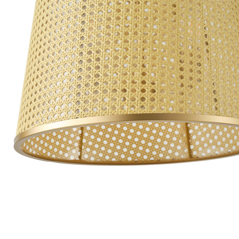 6-Light yellow adjustable iron pendant lamp