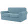 Textured Grid Soft Stretch Separate Box Cushion Sofa Slipcover