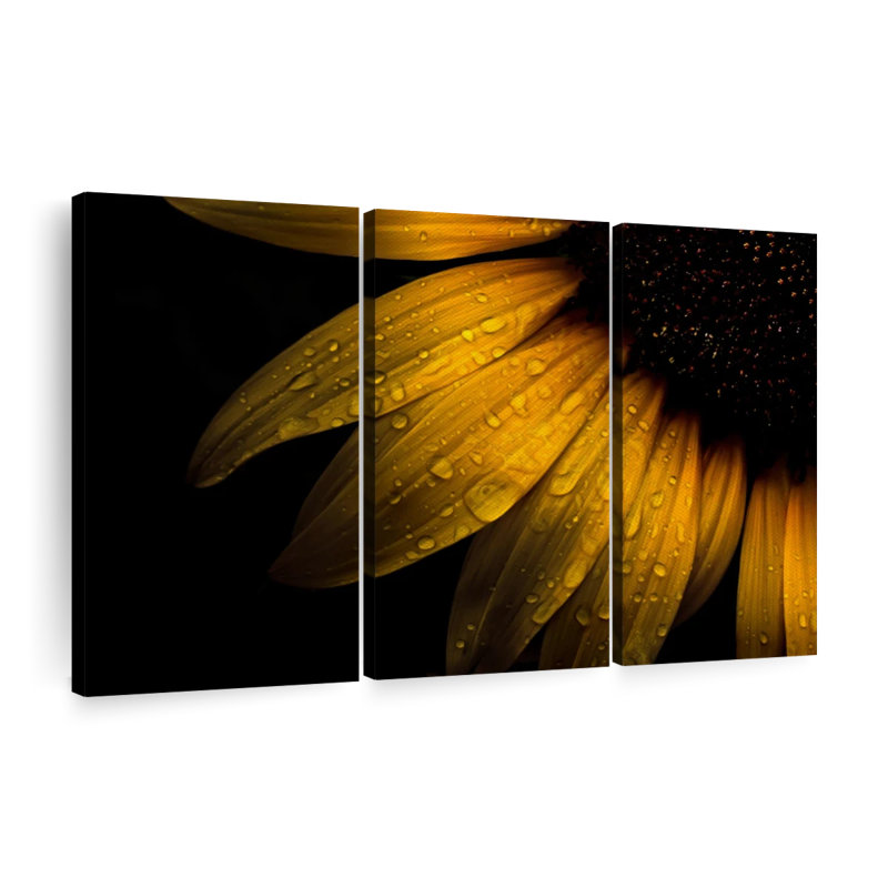 «Sunflower Water», 3 pièces, H 20 po x l 33 po