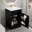 Meuble-lavabo de 20 po avec lavabo en céramique, tablette de porte et tablette réglable-1217693858