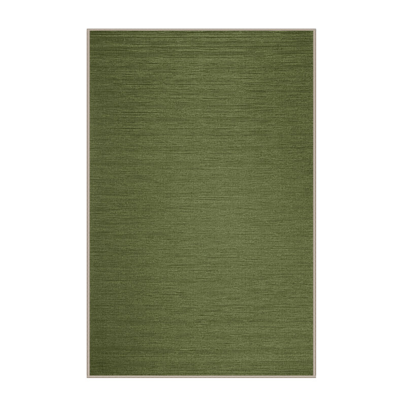 Tapis brun uni lavable à la machine, Rectangulaire 8 pi x 10 pi