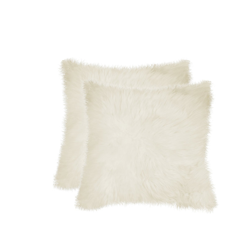 Set of Two Throw Pillows, 18"H x 18"W, Gray