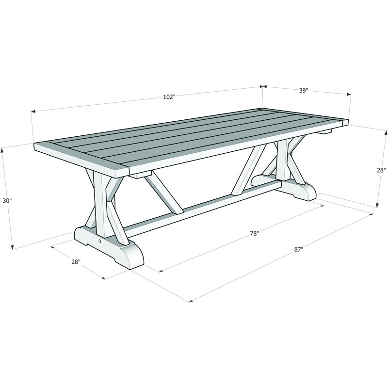 Ensemble de table de salle à manger 102 po Clewis, 8