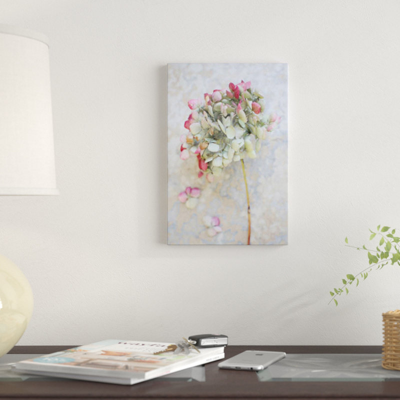 «Hydrangea pastel séché I», reproduction sur toile, H 18 po x l 12 po x P 1,5 po, Toile tendue, Pas de tapis
