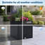 Boîte à fleurs à double épaisseur pour lit de jardin surélevé carré en fer noir-740036464