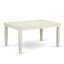 Cet ensemble de salle à manger 5 pièces comprend une table de salle à manger rectangulaire avec des rallonges papillon et 4 chaises rembourrées en lin gris, blanc lin-1728635328