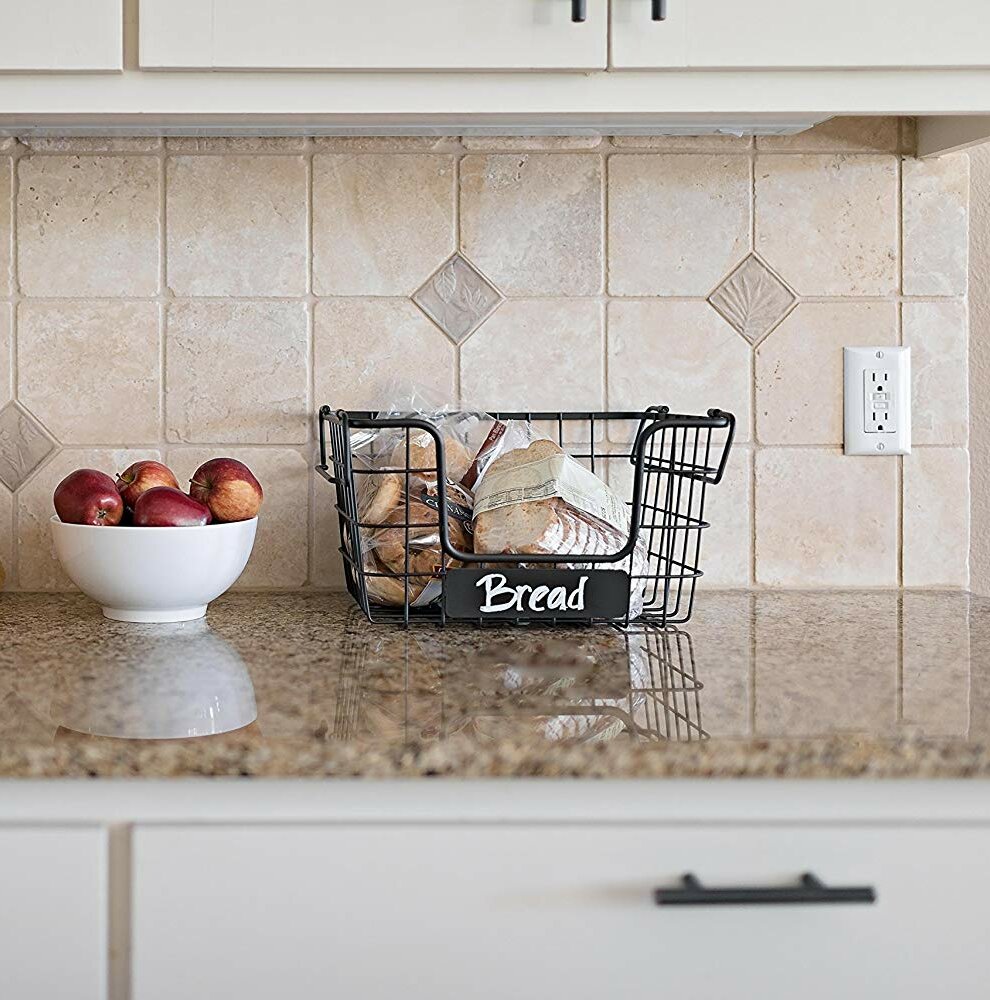 Red Barrel Studio 3-Tier Wire Basket Stand with Removable Baskets - Kitchen Organizer - Fruit Vegetable Produce Metal Hanging Storage Bin for Pantry