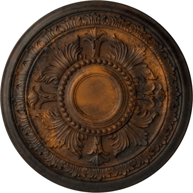 Médaillon de plafond 30 5/8 po x P 2 1/2 po Tellson (convient aux auvents jusqu'à 6 3/4 po), rouille