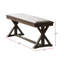 Banc de salle à manger contemporain gris cendré avec structure en bois massif et coussin en placage