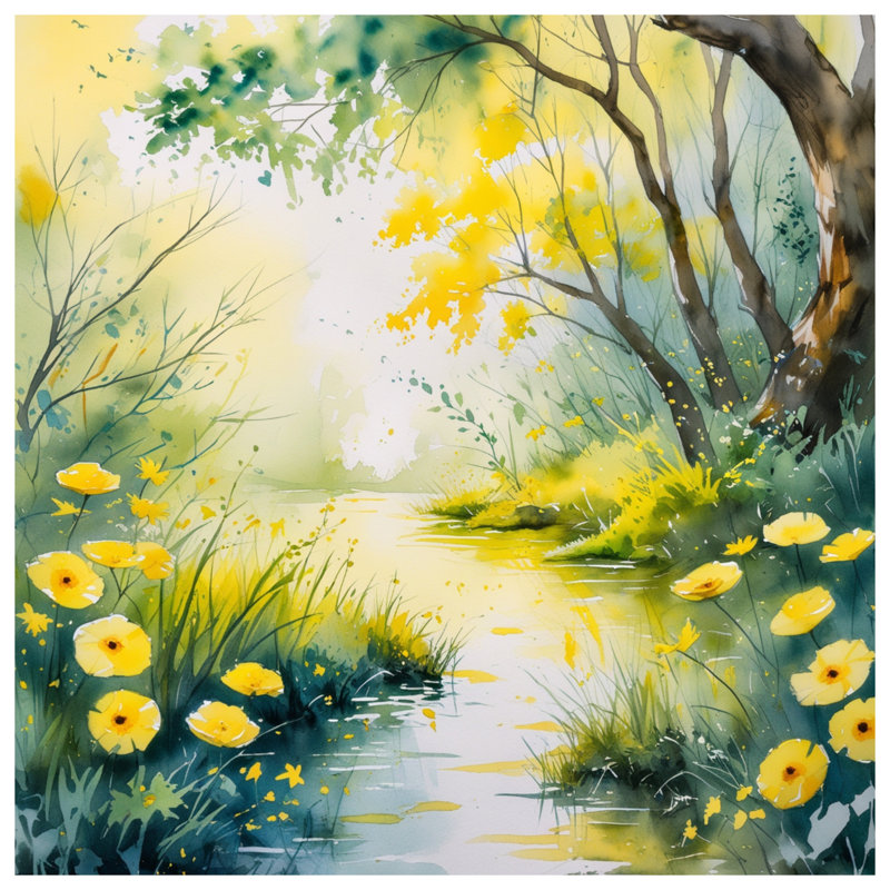 Housses de couette Springtime Forest Stream, Grand lit