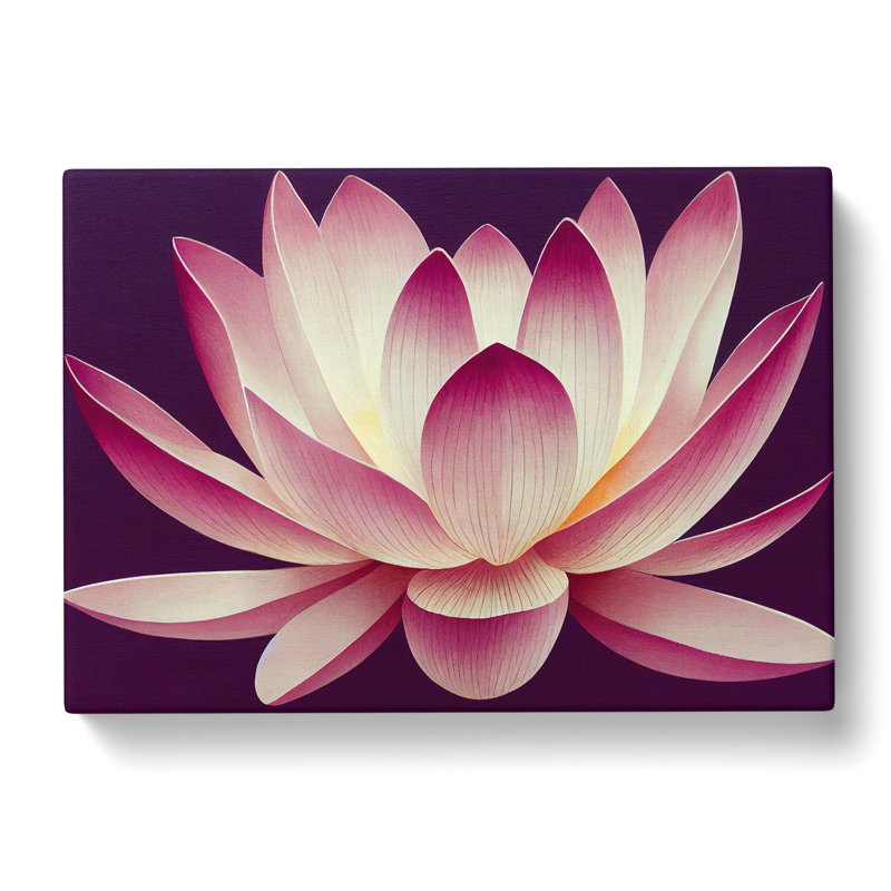 Hypnotic Lotus Flower - Wrapped Canvas Print, 35cm H x 50cm W x 3cm D