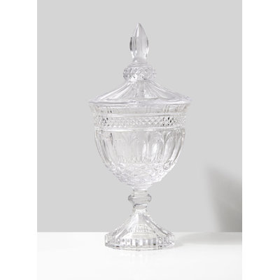 Vase de table en verre à l’intérieur/extérieur 9,75 po clear Torresdale