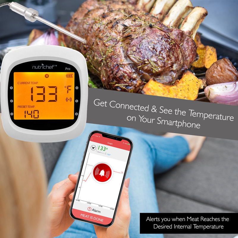 NutriChef Instant Read Digital Meat Thermometer