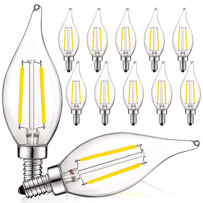 4 Watt (40 Watt Equivalent), LED, Dimmable Light Bulb, E12/Candelabra Base
