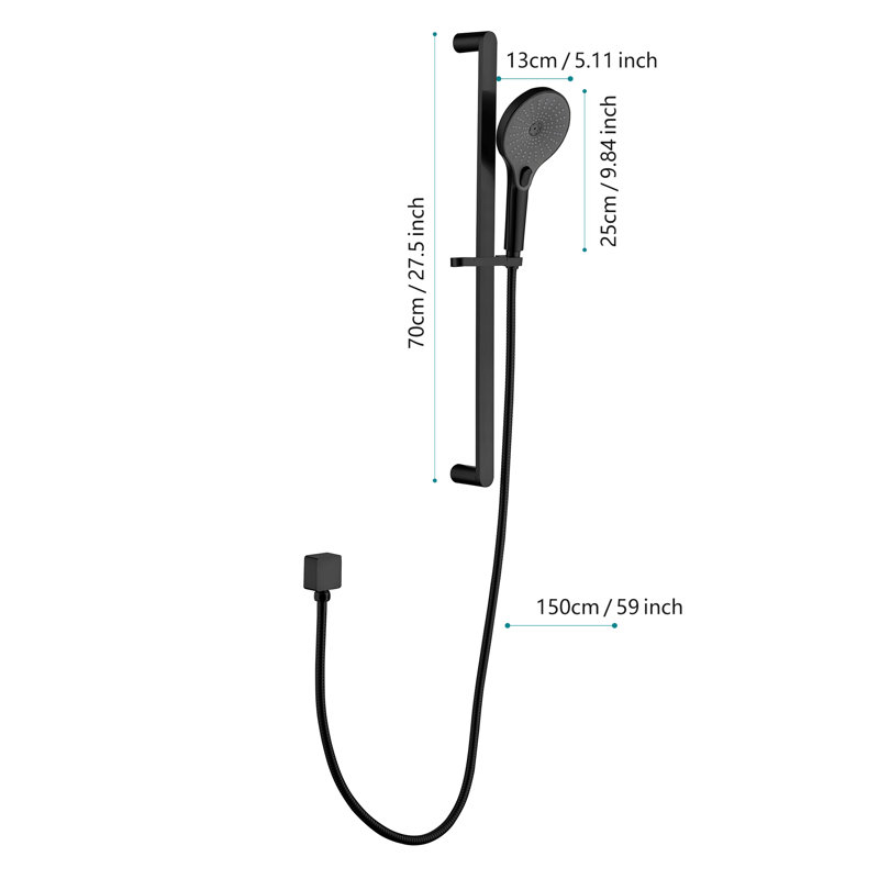 Handheld Shower with Slide Bar
