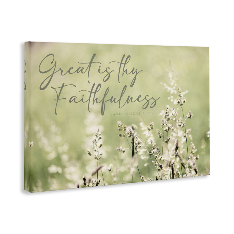 Toile «Spiritual Faithfulness with Florals», conception par Erin Marie, H 16 po x l 24 po