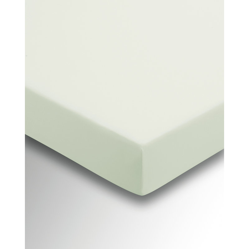 180 Thread Count Cotton Blend Fitted Sheet, Super King (6'), Soft Green