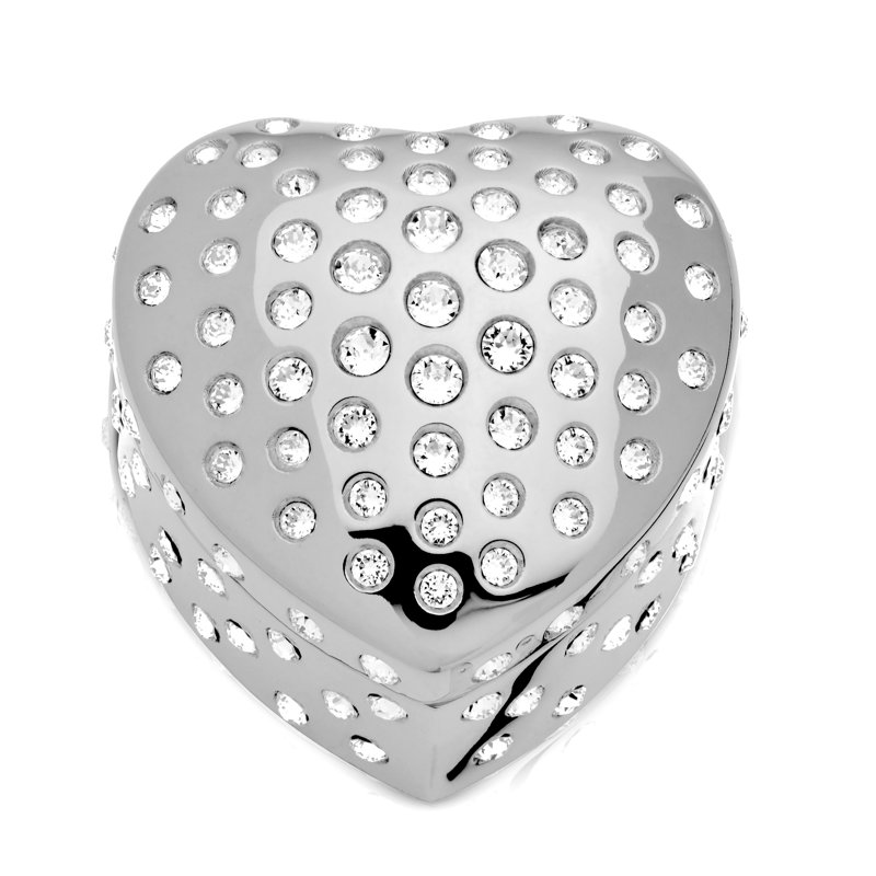 Sempre Metal Jewelry Box, Platium