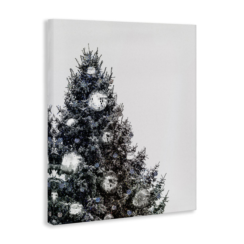 «Disco Ornaments on Tree Tree», art mural par Victoria Barnes, H 48 po x l 36 po