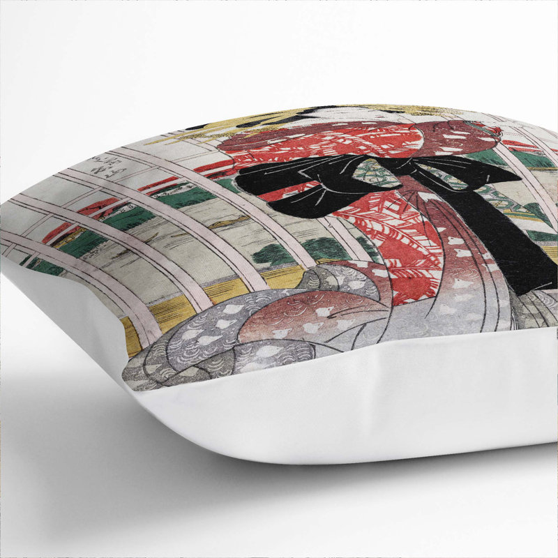 Square Throw Cushion, White, 40cm H x 40cm W x 15cm D