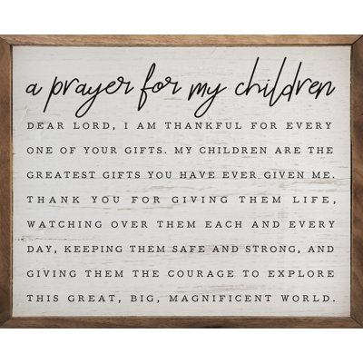 A Prayer For My Children Whitewash