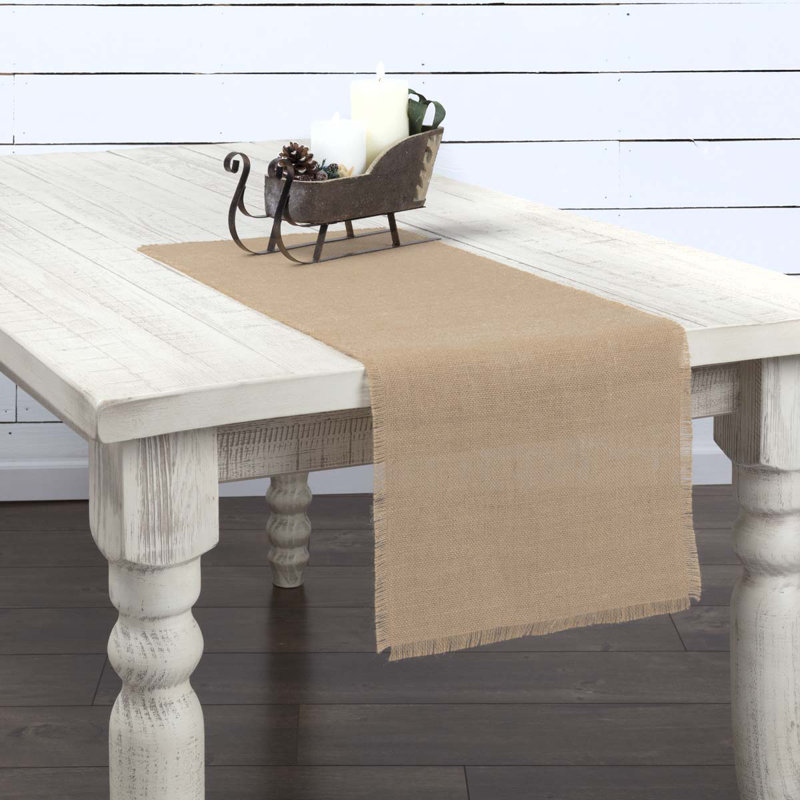 Chemin de table supérieur en jute Lemanski, L 36 po x l 13 po