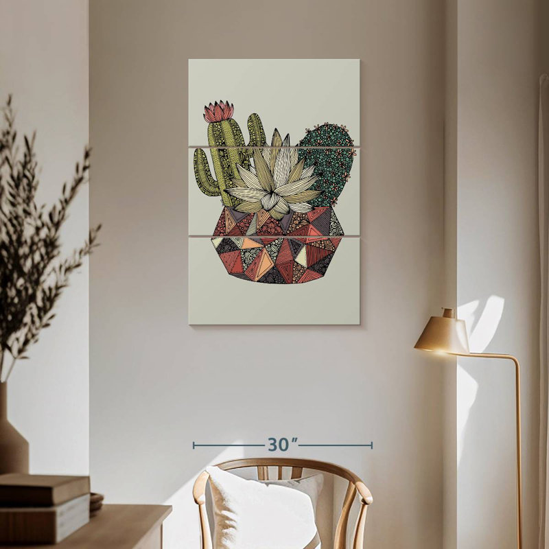Harnek Geometric Cactus, 57" H x 36" W