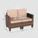 7 - Person Outdoor Wicker Patio Sofa Seating Group With Fire Pit Table