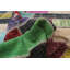 Tapis unique en laine noué à la main style patchwork des années 2010 de 6 pi 7 po x 10 pi 2 po vert / rouge / gris Yaelle
