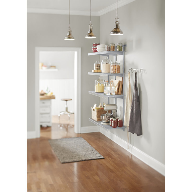 Ensemble garde-manger en nickel satiné Rubbermaid® Fasttrack® l 48 po x H 73 po x P 16 po, Nickel satiné