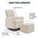 Olive Swivel Glider with Ottoman