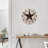 Round Farmhouse Wall Clock Western Texas Star Rustic Style Wood Clock Quiet Non-Ticking Battery Operated Easy To Read Antique Wall Art Desk Clock For Living Room School School 15 Inch