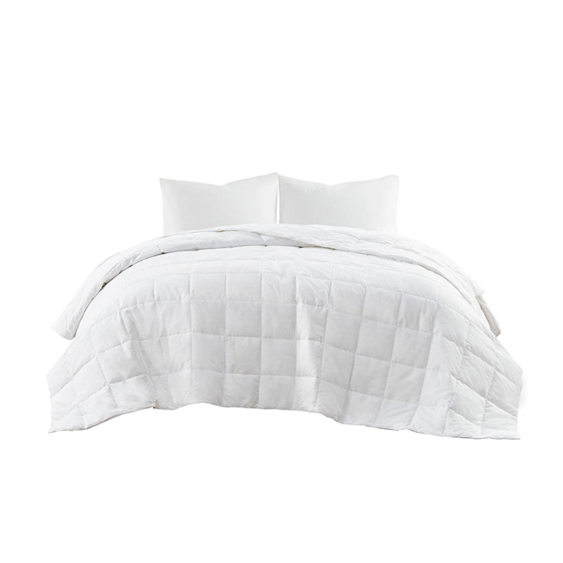 Full White Goose Feather and Down Blanket