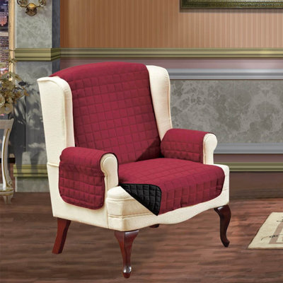 Polyester Box Cushion Wingback Slipcover