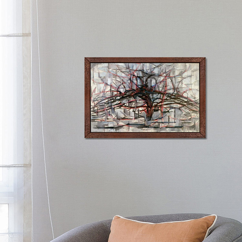 Tree, 1911 by Piet Mondrian - Wrapped Canvas Print, 66.04 cm H x 45.72 cm W, Brown Framed