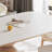 Double-layer Thickened Rock Slab Dining Table 5 - Person Pedestal Dining Set-100642036
