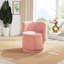 Fauteuil pivotant à 360 degrés avec espace de rangement, convenant à la chambre à coucher et au salon (rose)
