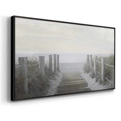 Beach Walkway - Toile tendue avec châssis encadré - Prêt à accrocher