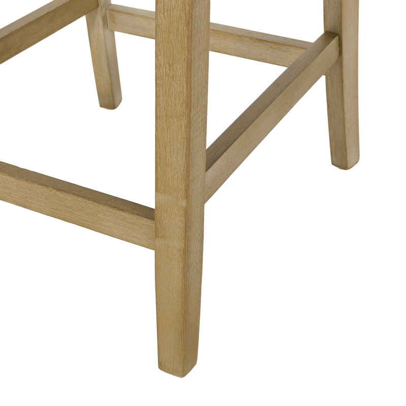 Cyle Modern Button Tufted Counter Stools Set of 2, Beige/Brown