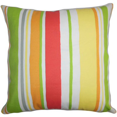 Housse et insert de coussin décoratif à rayures Ibbie