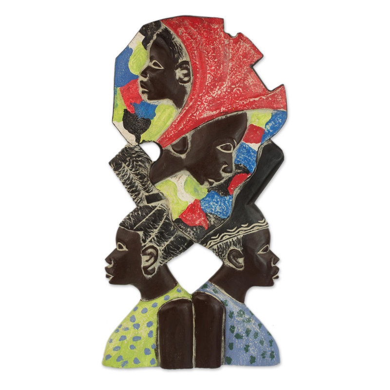 Décoration murale en bois pour femmes en unité