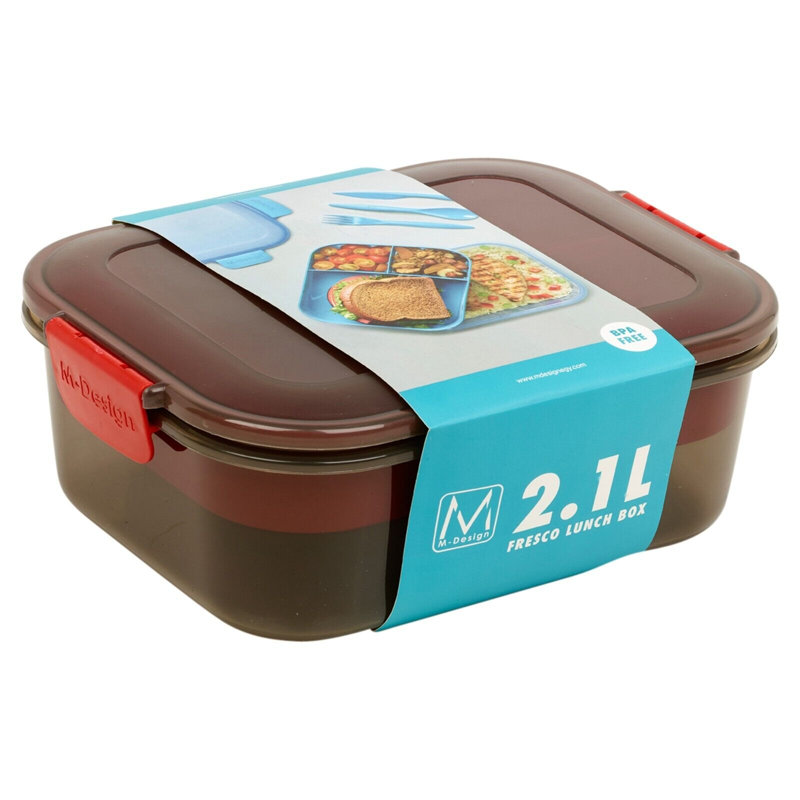 Fresco Food Storage Container, Black/Red
