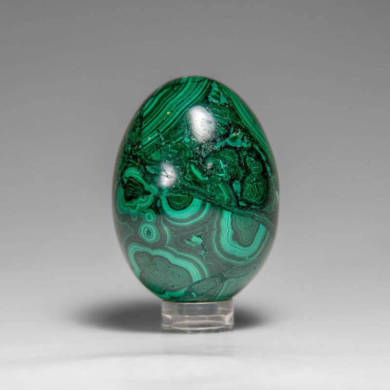 Genuine Polished Malachite Egg (154.9 Grams)