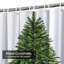 Rideau de douche blanc à motif de sapin Evergreen avec 12 crochets-556992521