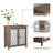 Rustic Natural Aged Brown Solid Wood Transitional Storage Cabinet